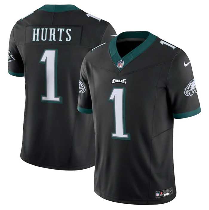 Men & Women & Youth Philadelphia Eagles #1 Jalen Hurts Black 2023 F.U.S.E. Vapor Untouchable Limited Stitched Football Jersey